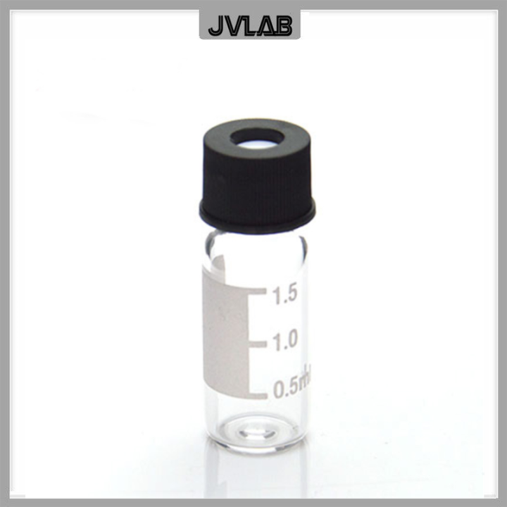 chromatography-vial-1-5ml-2ml-สกรูคอ-nd8เปิดขนาดเล็ก8-425ด้าย-autosampler-vial-กับจับคู่-pp-สกรูซีล-nd8-ptfe-ยาง-septa