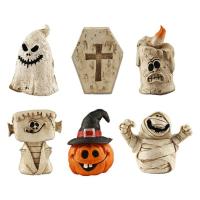 Halloween Pumpkins Pumpkin Faces Resin Gnome Statue Pumpkin Figurines Ornament Funny Expressive Pumpkin Ornament for Autumn Holiday Decor bearable