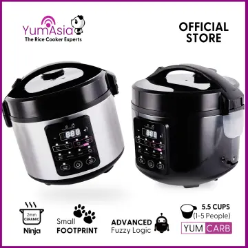 YumAsia Panda Mini Rice Cooker with Ninja Ceramic Bowl and Advanced Fuzzy Logic (3.5 Cup, 0.63 Litre) 4 Rice Cooking Functions, 4 Multicooker