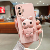 เคสนิ่มเคลือบ6D สำหรับ Xiaomi เคส POCO F4 GT เคสโทรศัพท์โทรศัพท์ซิลิโคน POCOF4GT Xiaomi ขาตั้งรูปกระต่าย