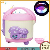 Electric Rice Cooker with Light Music Universal Wheel Obstacle Avoidance Mini Play House Toy Kitchen Rice Cooker Toy Kids Gift