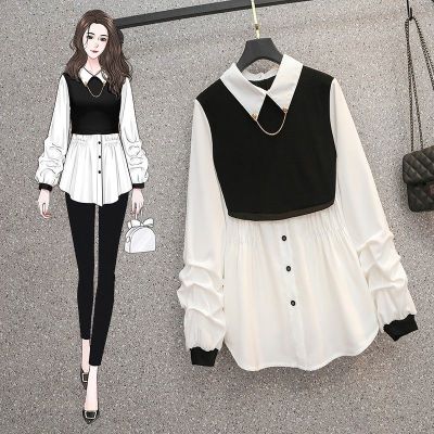 ◑ M-4XL Oversize Blouses Shirts 2022 Sleeve Fashion Streetwear Korean Breasted Female Top