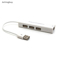 Jettingbuy】แฟลชลดราคาอีเตอร์เน็ต USB 3ฮับ USB พอร์ตการ์ดเครือข่ายแลนเป็นอะแดปเตอร์อีเธอร์เน็ต Usb 2.0