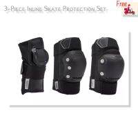 Inline Skate Protection Set อุปกรณ์ป้องกัน อินไลน์สเก็ต สำหรับผู้ใหญ่แบบ 3 ชิ้นรุ่น Fit500 Adult 3-Piece