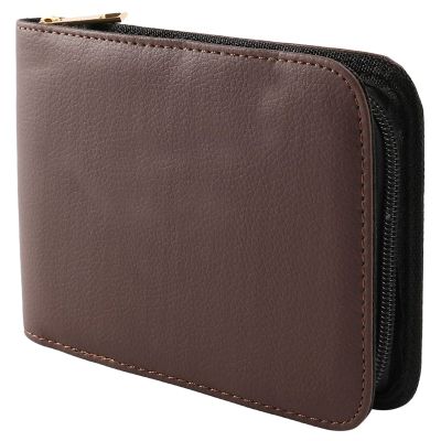 Fountain Pen Roller Brown Leather Binder Case Holder Stationery for 12 Pens