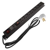 สวิตช์1u Pdu ปิดด้วยสายไฟมาตรฐาน Iec 16a เคสอลูมิเนียมใหม่พร้อมไฟเอาต์พุตเต้าเสียบไฟแอมป์มิเตอร์อเนกประสงค์