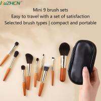 9Pcs/lot Mini Makeup Brush Set Portable Travel Cosmetic Brushes Kit Eyeshadow Foundation Powder Brushes Beauty Makeup Tools