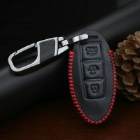 fgjfykjd Leather Car Key Cover Key Ring Holder For Nissan Qashqai J10J11 X-Trail t31t32 kicks Tiida Pathfinder Murano Note Juke Infiniti