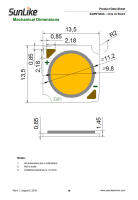 เชิงพาณิชย์สีจริง SunLike SAWS1063A 34.8V 0.29A CRI97 1000lm สำหรับหลอดไฟ LED,PAR, MR16 Downlight