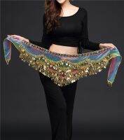 Womens Sweet Belly Dance Belt Newest Multi-Color Glass Silk Belly Dancing Belt Scarf Crystal Bellydance Waist Chain Hip Scarf