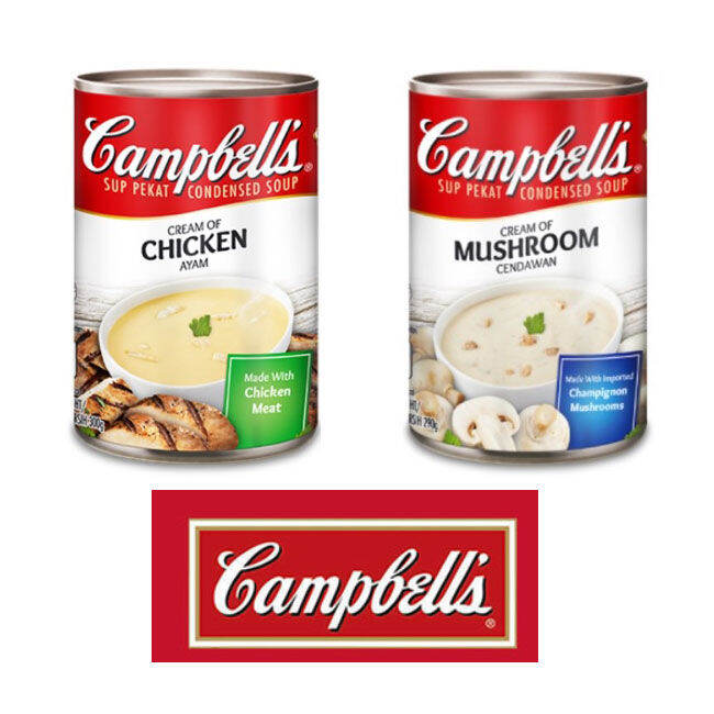 Campbell's Cream of Mushroom (Cendawan)/Chicken (Ayam) | Lazada