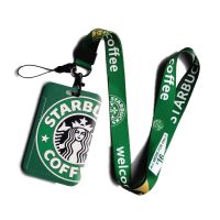 EODKUS สำหรับผู้หญิง นักเรียนก็อก บัตรพนักงานกาแฟ สตาร์บัคส์สตาร์บัคส์ ที่ใส่บัตรรถเมล์ ซองใส่บัตรเครดิต ที่ใส่บัตรพร้อมสายคล้อง กระเป๋าใส่บัตร ฝาปิดที่เก็บบัตร การควบคุมการเข้าถึงบัตร ที่ใส่บัตรลายการ์ตูน