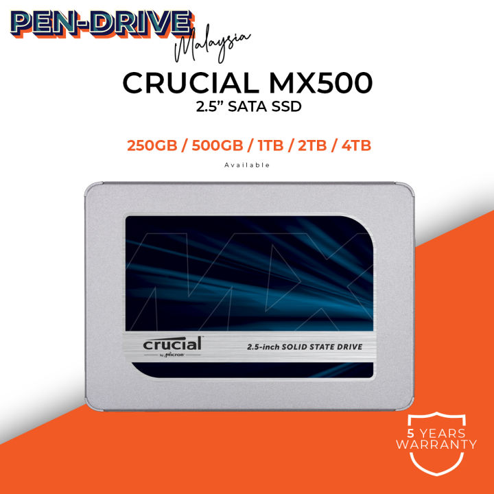 CRUCIAL MX500 SERIES SSD 250GB / 500GB / 1TB / 2TB / 4TB SATA III