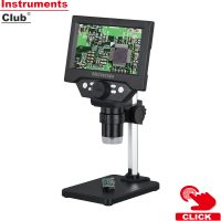 Instruments 5.5นิ้วจอแสดงผล LCD กล้องจุลทรรศน์อิเล็กตรอน10ล้านพิกเซลกล้องจุลทรรศน์อุตสาหกรรมดิจิตอลบำรุงรักษาอิเล็กทรอนิกส์แว่นขยาย1000x ขยาย8LED ความเข้มของแสงปรับภาพถ่ายวิดีโอโหมดการเล่น