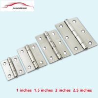 ☇♠┅ 2-10Pcs 1/1.5/2/2.5 Inch Stainless Steel Hinged Door Drawer Connector 4/6 Hole Removable Furniture Bookcase Window Cabinet Hinge