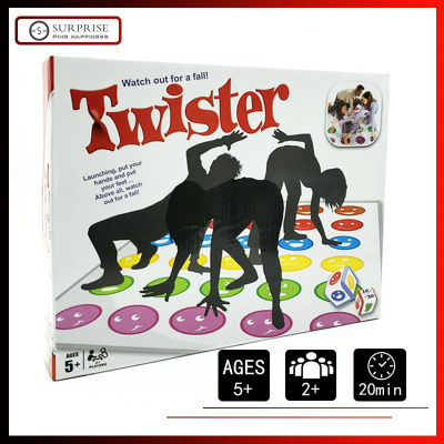 เกมTwisterคลาสสิกกล่องใหญ่,เกมบิด2ลูกเต๋าตลกย้ายครอบครัวเกมกระดานเพื่อนเด็กเกมร่างกาย