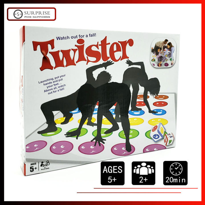 เกมtwisterคลาสสิกกล่องใหญ่-เกมบิด2ลูกเต๋าตลกย้ายครอบครัวเกมกระดานเพื่อนเด็กเกมร่างกาย