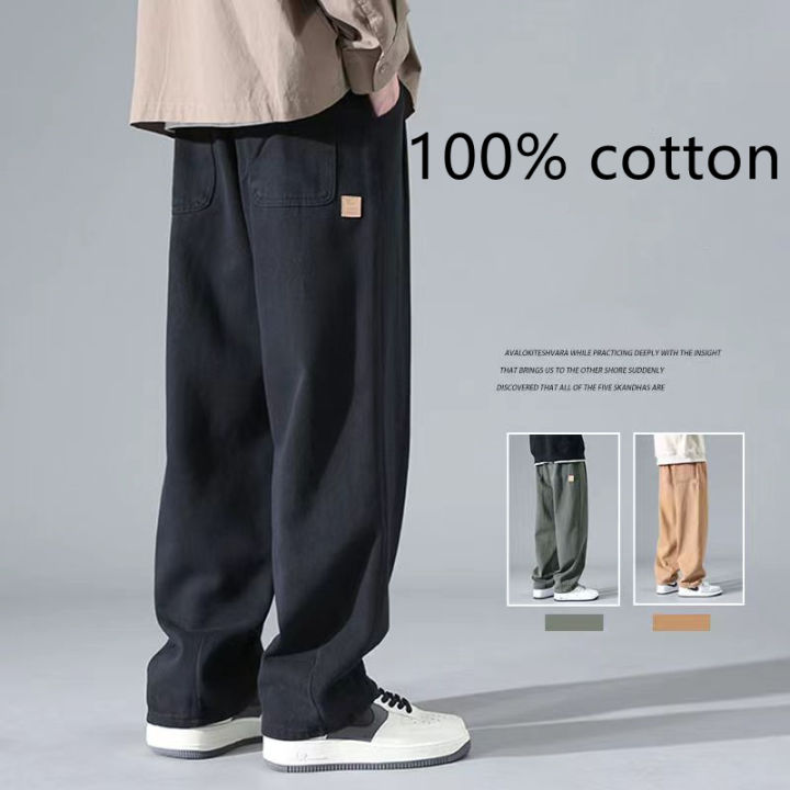 simts-กางเกงคาร์โก้ผู้ชาย-กางเกงลำลอง100-กางเกงทรงหลวมกางเกงลุกใหม่