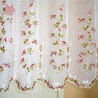 2016 New fashion floral embroidery lace half-curtain bay window curtain for coffee kitchen room home decor SP3623 Free shipping