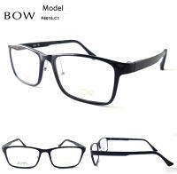 กรอบแว่นตา BOW รุ่น F6015-C1 เต็มกรอบสีดำเงา น้ำหนักเบา ใส่สบาย Vintage มีบริการตัดแว่นสายตาราคาถูก