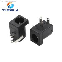 ☁☍✎ 10pcs 5.5x2.1mm DC-005 Black DC Power Jack Socket DC Connectors Supply Barrel-Type Right Angle PCB Mount Terminal