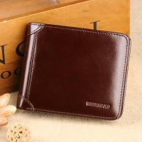 ZZOOI WilliamPOLO Brand Men Wallet Short Credit Card Holder Bifold Trifold Genuine Leather Multi Card Case Organizer Purse Black Brown
