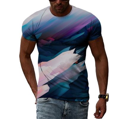 Summer Fashion Graffiti Personality Men t-shirts 3D Casual Hip Hop Street Style Tees Trend Harajuku Printing O-neck Short Sleeve