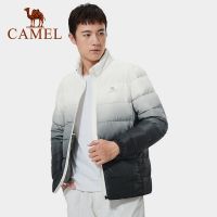 Cameljeans แจ็กเก็ตผู้ชาย,แจ็คเก็ตลำลองขนเป็ดสีขาวเสื้อแจ็คเก็ตน้ำหนักเบาฤดูหนาว