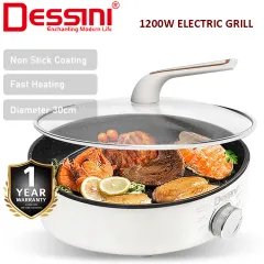 DESSINI ITALY 180° Open 26CM Double Sided Non-Stick Electric