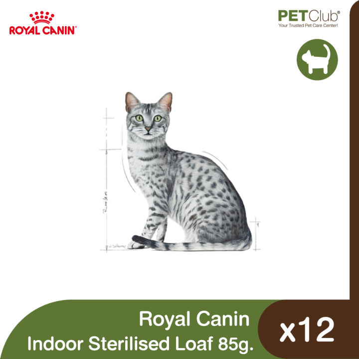 petclub-royal-canin-indoor-sterilized-loaf-อาหารแมวโตเลี้ยงในบ้าน-ทำหมัน-ชนิดเปียกโลฟ-85g-x12ซอง