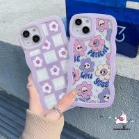 DSFGERGERRSS เคสโทรศัพท์มือถือ TPU นิ่ม ปิดด้านหลัง ขอบหยัก ลายการ์ตูนหน้ายิ้มน่ารัก สไตล์เกาหลี สําหรับ iPhone 11 12 13 14 Pro MAX 6 6s 7 8 Plus 14 Plus XR X XS MAX SE 2020