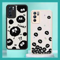 Silica gel Cartoon Phone Case For OPPO Reno6 Pro Anti-knock youth leather texture soft shell Dirt-resistant couple cute