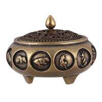 （HOT NEW）กระถางธูปบูชา HomeOrnament ผง HolderSet ChineseCharcoal CeremonyCopper ผง