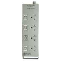 รางปลั๊กไฟ 4ช่อง 4สวิตซ์ ANITECH H3134-GY 3 ม.POWER STRIP ANITECH H3134-GY 4-OUTLET 4-SWITCH 3M **คุ้มที่สุดแล้วจ้า**