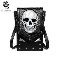 2023 New Bags Womens Foreign Trade Womens Shoulder Bag Outdoor Skull Motorcycle Bag Mobile Phone Bag