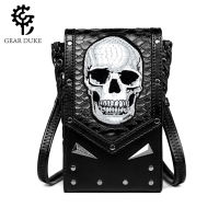 Spot parcel post2023 New Bags Women Cross-Border Foreign Trade Womens Shoulder Messenger Bag Outdoor Skull Motorcycle Bag Mobile Phone Bag