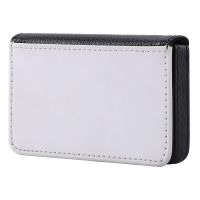 Sublimation Blank Business Bank Card Box Holder Case PU Leather Passport Bag in Small Change for Heat Press DIY Photo Printing Card Holders