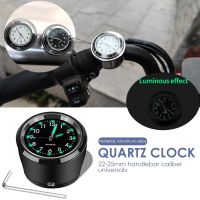 Universal Motorcycle Bike Handlebar Mount Quartz Watch Aluminum Luminous Clock Styling Waterproof Chrome Moto AccessoriesAdhesives Tape