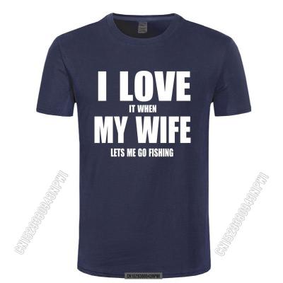 2022 Hot Sale Fashion Clothes Daily I Love My Wife Fishinger Cotton Funny T Shirt For Men Stylish Chic