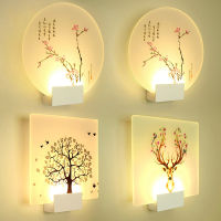 Acrylic Bedside LED Wall Lamp Home Indoor Dimmable Romantic Sconce Wall Mounted Light for Bedroom Aisle Porch