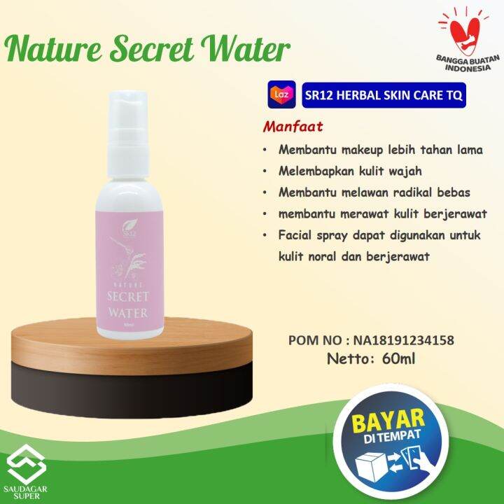 NATURE SECRET WATER SR12 60ML ORIGINAL / SETTING SPRAY / FACE MIST
