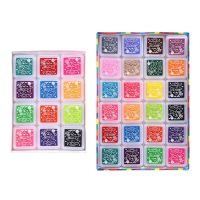 【YF】 G5AA Craft Rainbow Ink Pads Washable Finger Set of 12/24 Colors Stamp Pad for Paper Wood FabricScrapbook