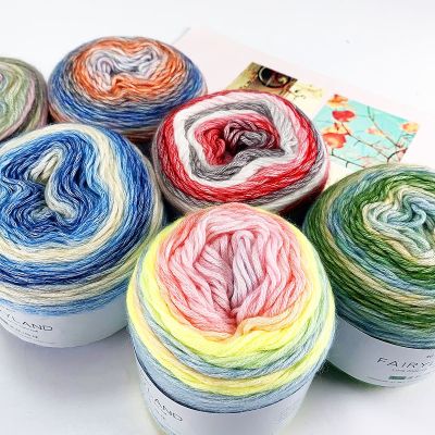 【CC】 100g Cotton Yarn Segment DyeKnitting Diy Crochet Knitting Wool Colorful Sweater Scarf Thread