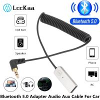 LccKaa Bluetooth 5.0 อะแดปเตอร์ Dongle USB ถึง 3.5 มม. แจ็ค รถ เครื่องเสียง Aux Bluetooth 5.0 แฮนด์ฟรี ชุด สําหรับรถ ตัวรับ เครื่องส่งสัญญาณ BT