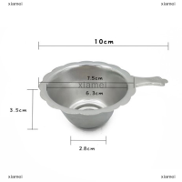 xiamei 1pcs ชงชาสแตนเลสสตีลตะกร้ากรองชา Fine Mesh Tea FILTER