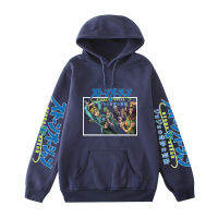 JOJOS BIZARRE ADVENTURES Hoodie เสื้อกันหนาวพร้อมกระเป๋าสำหรับเทนนิสผู้ชายผู้หญิงผลิตภัณฑ์ใหม่ Riman รอบฤดูใบไม้ผลิพิมพ์ Hooded เสื้อกันหนาว Casual Hoodie ผู้หญิง