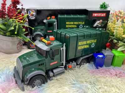 ของเล่น ของเล่นเด็ก รถของเล่น Garbage Truck รถเก็บขยะ รถขยะอเมริกา รถขยะ รถเด็กเล่น รถขนขยะ รถขยะNo.666-53P