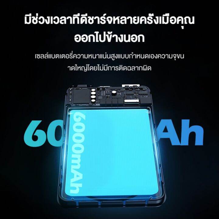 aolon-หูฟังบลูทูธ-power-bank-js37-พาวเวอร์แบงค์-6000mah-แบตสํารอง-fast-charge-portable-backup-battery-pack-power-bank-wireless-charging-for-12-13-14pro-max-powerbank