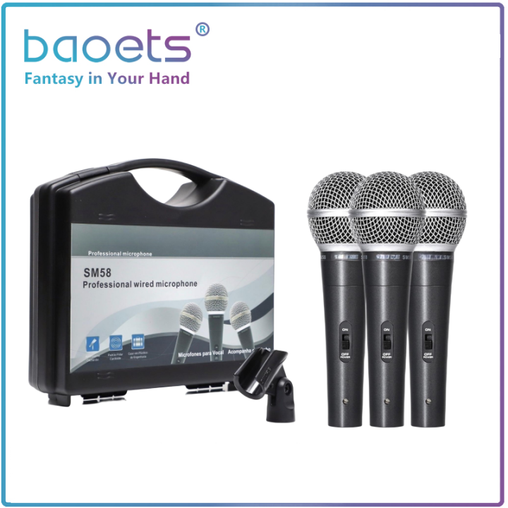 SM58 Dynamic Microphone with Case for Stage Live Karaoke Microphone Set