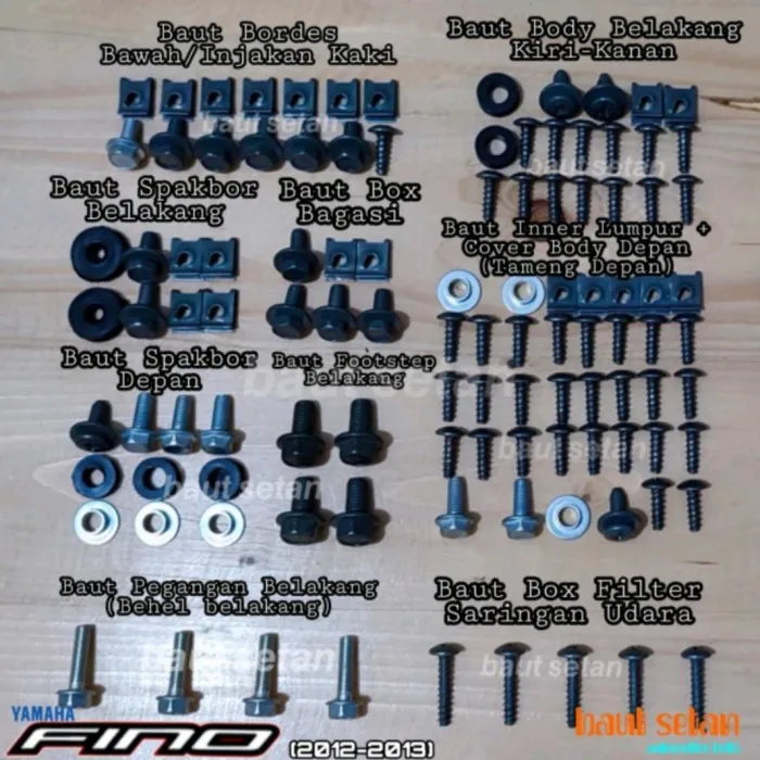 Baut Full Set Body Yamaha Fino Karbu Lazada Indonesia